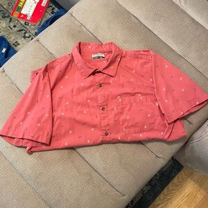 Magellan Classic Fit Red, White, & Blue Fish Button Up Men’s XL